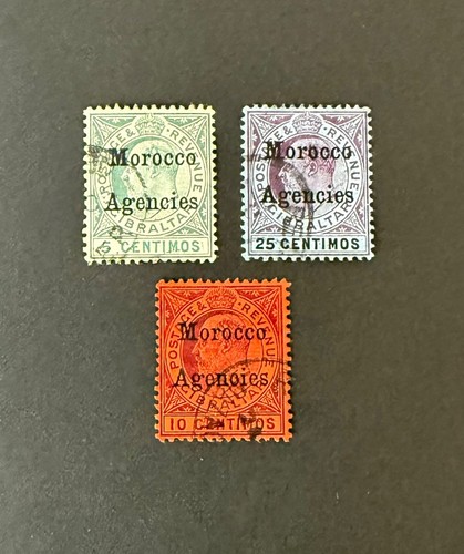 British morocco stamps 1905 - british,